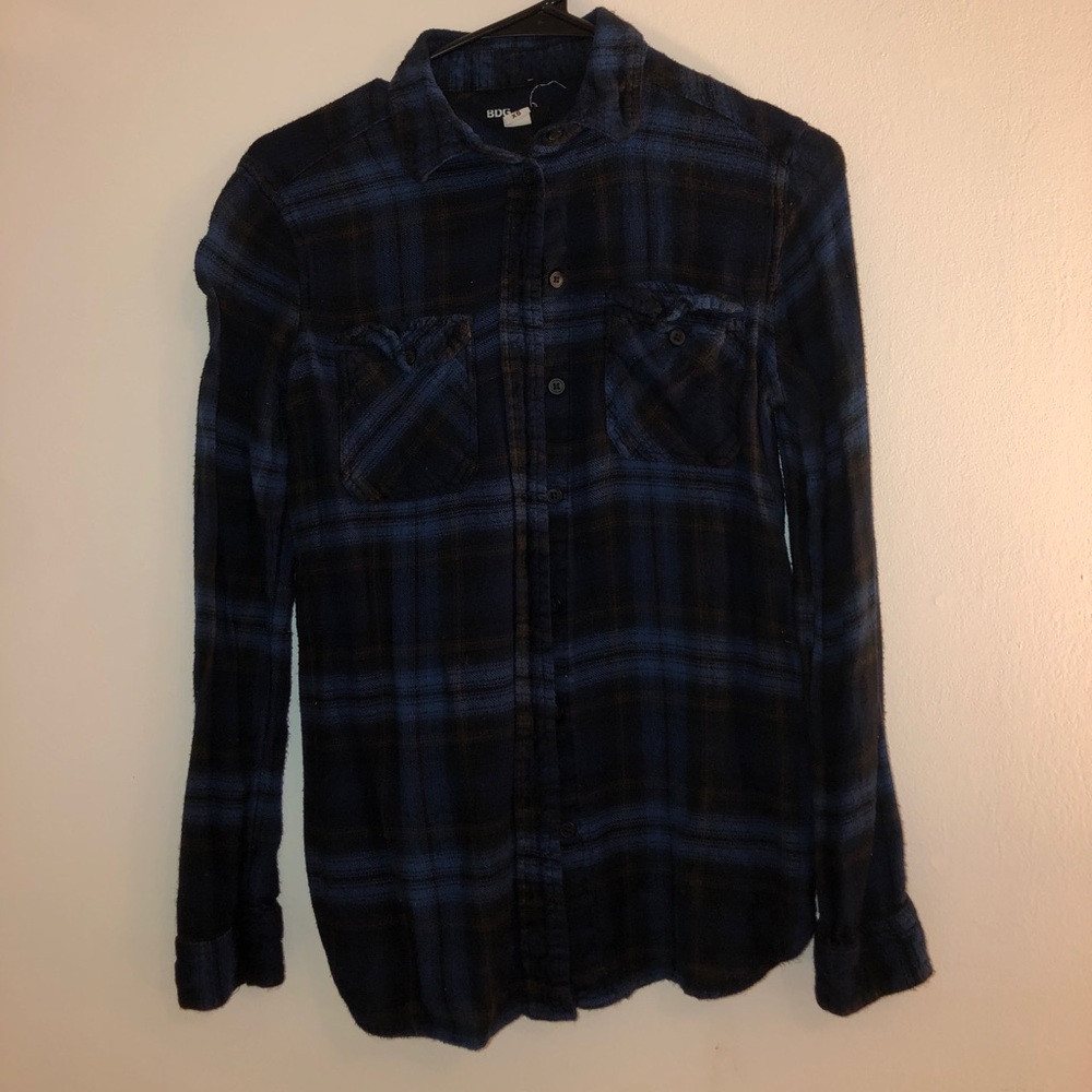 Urban Outfitters Navy Flannel